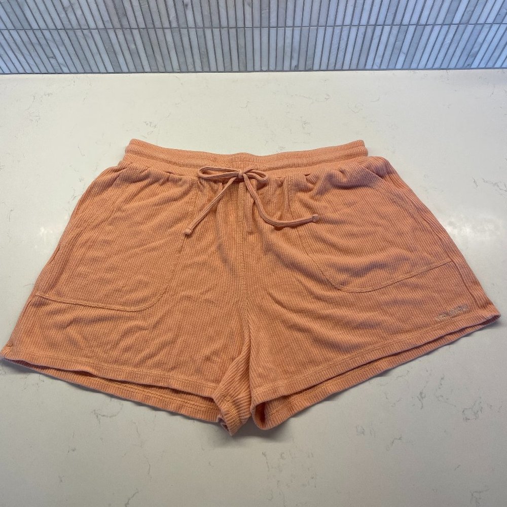Volcom‎ True to This Waffle Knit Lounge Shorts in Coral, Size Medium, NWOT